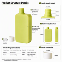 Bouteille de lotion carrée mate en HDPE avec logo personnalisé, 50-500 ml, vide, en plastique, avec pompe, pour shampoing, lotion corporelle, gel douche, emballage, impression sérigraphique