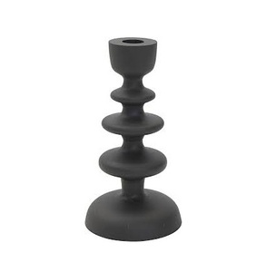 Ensemble de bougeoirs en bois noir mat de style nordique moderne, bougeoir décoratif pour bougies coniques, support pour centre de table de mariage et maison - Product Image 4