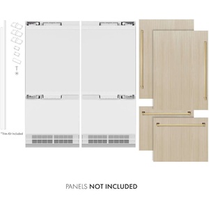 Réfrigérateur à portes françaises Zline RBITZ72G édition Autograph de 72 pouces avec congélateur inférieur 39,6 pi³ Distributeurs d'eau électriques - Product Image 1