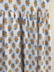 Main bloc imprimé sans manches robe d'été | Robe en coton | Imprimé floral | Fait à la main - Product Image 6