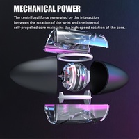 10-200kg lumière LED en forme d'olive résistance poignet bras formateur poignée gyroscope puissance des deux mains gyroscope musculaire compteur de démarrage automatique