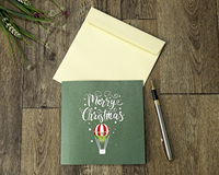 Tarjeta de Felicitación Navideña 3D con Modelo Pop-up de Santa Claus y Reno para Navidad