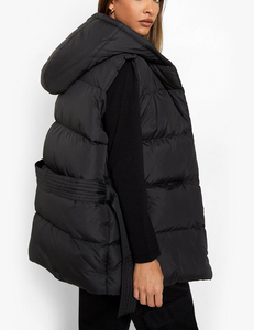 Nuovo Design piumino senza maniche giacca da donna nuova moda da donna Sexy nero piumino gilet in pelliccia
