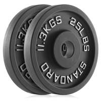 Vente en gros en usine 5 10 25 35 45 Lb plaque de poids en métal salle de sport en fonte 2 pouces plaques d'haltères en acier plaque de fonte