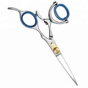 Ciseaux à cheveux professionnels en acier inoxydable pour droitiers avec poignée pivotante - Product Image 5