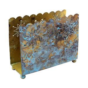 Support de porte-serviettes en papier pour table à manger en acier inoxydable nouveau Design autoportant fait à la main plaqué argent support en forme de rectangle - Product Image 6