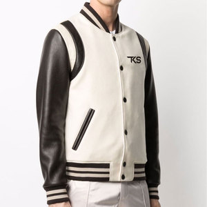 Design personnalisé de haute qualité Letterman Jacket Vêtements décontractés personnalisés Veste universitaire à manches longues en cuir pour hommes - Product Image 3