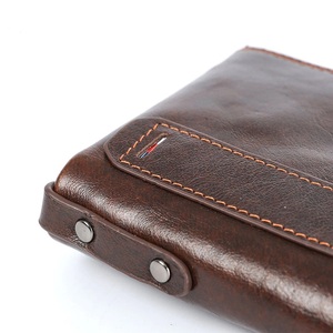Customizable Genuine Leather Bifold Slim <b>Wallet</b> RFID Protection Large Capacity <b>Card</b> <b>Holder</b> Slots Waterproof Mens Leather <b>Wallet</b> - Product Image 4