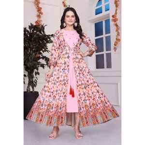 VESTIDO MODERNO DE RAYÓN PARA FIESTAS, ESTILO OFICINAL, COMPLETO PARA USO CASUAL, 1 PIEZA, ESTAMPADO EN RELIEF, TOTALMENTE EVASÉ - Product Image 1