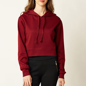 Minimalist Cropped Hoodie for Women | Soft Zip Up Sweatshirt | Modern Streetwear <b>Top</b> - Product Image 6