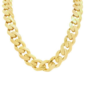 Nuevo diseño, Popular Bossy Look, superventas, cadena cubana hueca de 14K para hombres con un collar con cierre de langosta seguro para hombres, enlace cubano - Product Image 5