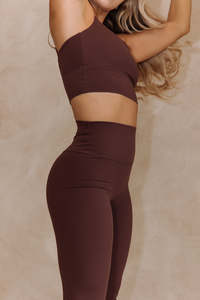 Femmes taille haute printemps et automne vêtements d'extérieur mince couleur unie pantalons de Yoga Leggings tissu tricoté avec Logo - Product Image 2