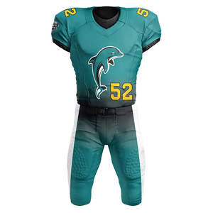 Sublimación uniformes de fútbol juvenil camisetas de fútbol americano usan tops bordados camiseta de fútbol americano - Product Image 1