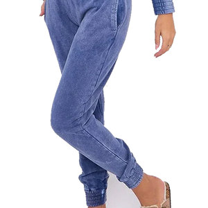 2 Piece <b>Set</b> Acid Wash Casual Tracksuit For Women Comfortable Custom Logo Women Acid Wash Tracksuit Wholesale - Product Image 6
