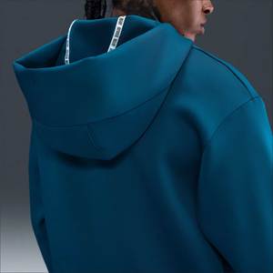 Sweat à capuche zippé oversize en molleton épais 350g pour homme, en coton écologique de haute qualité, brodé, collection automne, avec logo personnalisé - Product Image 4