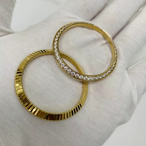 Luxury Gold Iced Stainless Steel Custom Handmade Hip Hop Style Full Diamond Look for EXPORTS <b>Black</b> White Gems 40mm <b>Mens</b> <b>Watch</b> - Product Image 3