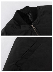 Blouson aviateur pour hommes à simple boutonnage et logo personnalisé Parka de baseball universitaire imperméable avec design personnalisé - Product Image 5