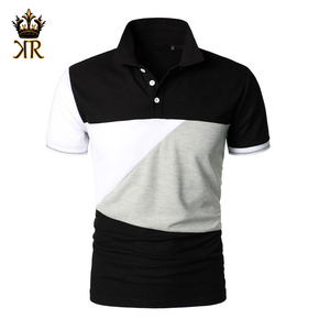 100% algodón para hombre para camiseta Polo de calidad superior transpirable y diseño liso simple tela de lona con patrón sólido - Product Image 1