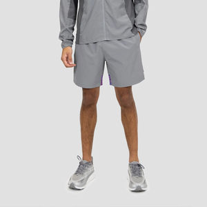 ชุดวอร์มของผู้ชายเสื้อแจ็คเก็ตกางเกงขาสั้นโพลีเอสเตอร์น้ำหนักเบาโลโก้ออกแบบได้ตามต้องการ - Product Image 6