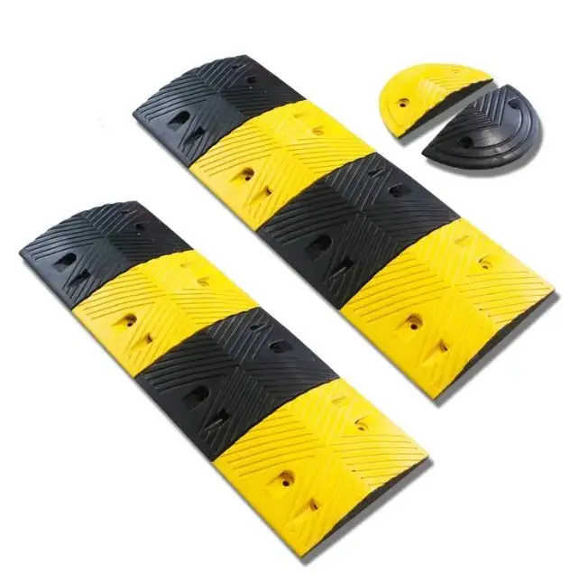 Hot sale 2023 - Rubber speed bumps thickening road parking ramp cushioning damper plate traffic speed humps