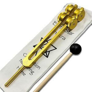 Nouvel ensemble de 4 diapasons osseux pour la guérison sonore + pochettes + maillet - Product Image 1