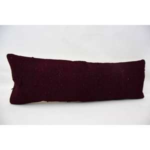 Almohada de lana bordada púrpura 12x36 pulgadas Vintage Floral hoja cuadrado Ikat estilo tejido patrón para el hogar sofás uso al aire libre - Product Image 3