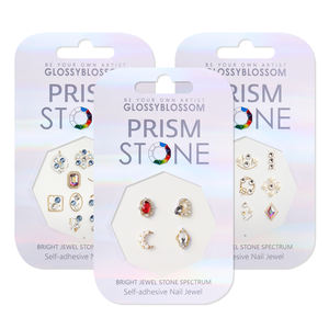 PRISM STONE 3D-pegatinas decorativas para uñas, diamantes de imitación, piedras pequeñas y grandes, diseño de Corea, Oem Odm - Product Image 1