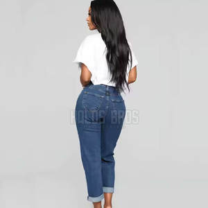 Femmes de haute qualité mi décontracté hiver jean pantalon confortable plat avant toile conception respirant coupe élégant confortable nouveau - Product Image 6