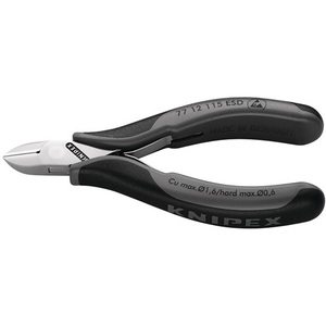 Cisailles électroniques latérales KNIPEX 115 mm de longueur, forme à 2 biseaux, sans polissage miroir, pour papier - Product Image 1