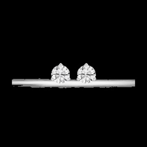 Pendientes de Tres Piedras con Diamantes Cultivados en Laboratorio, Corte Marquesa, Baguette y Redondo, Color E-F, Claridad VS, Certificados por IGI y GAI, 0.38 Quilates - Product Image 2