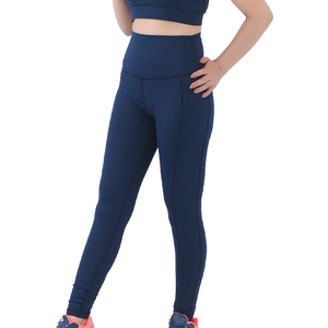 Women's Seamless High-Waisted Yoga <b>Leggings</b> <b>Pockets</b> Breathable Quick Dry Spandex/Nylon Fabric Customizable Logo Options Factory - Product Image 3