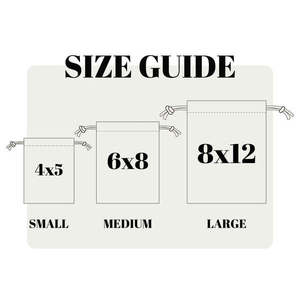 Personalized Bridal Party Reusable <b>Drawstring</b> Cotton <b>Pouch</b> Bags Wedding Favor Sacks Bridesmaids Full Customized - Product Image 4