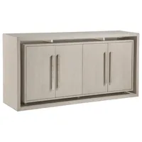 Collection Mar Monte : Console multimédia contemporaine à cadre flottant avec finition bois flotté doux