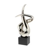 Ornement de pièce maîtresse de Sculpture décorative en aluminium personnalisé en Offre Spéciale plaqué argent pour l'utilisation de décor d'hôtel à la maison à un prix abordable