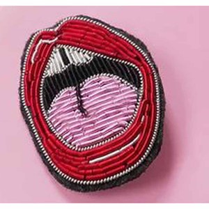 High Quality Candy China Bullion Wire Hand Embroidered <b>Brooch</b> Artistic Ornate Design Royal Motif Sturdy Canvas Fabric Safety <b>Pin</b> - Product Image 2