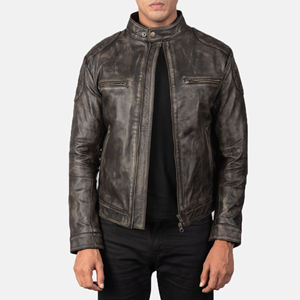 Haute qualité 100% veste en cuir véritable pour hommes élégant décontracté coupe-vent et respirant Design à la mode - Product Image 2