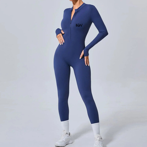 Yoga <b>Jumpsuit</b> Seamless High Waisted Women's Sports Wear Fitness Running Pants Sports Set - Product Image 2