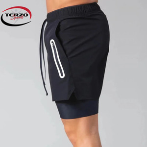 2024 New Design OEM Mens 100% Polyester Gym Wear <b>Jogger</b> <b>Shorts</b> With Pocket Workout Quick Dry Running <b>Short</b> for Men - Product Image 3