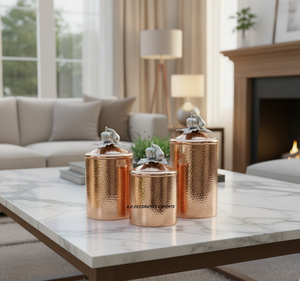 Handcrafted Stainless Steel Rose Gold Buckle Lids Europe Design Eco-Friendly <b>Kitchen</b> Food Storage <b>Canisters</b> - Product Image 3