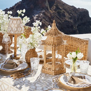 Farol de Ratán Redondo Natural Hecho a Mano, Artículo Popular para Decoración del Hogar, Hecho en Vietnam - Product Image 4