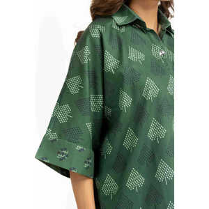 Conjunto de Dos Piezas Casual de Chifón Estampado con Diseño de Algodón para Primavera/Verano, Talla XS - Modelo IPST-55216 - Product Image 3