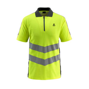 เสื้อแขนสั้นถักแบบสะท้อนแสงสำหรับชุดทำงานก่อสร้างผู้ชาย ปรับแต่งได้ แห้งเร็ว - Product Image 4