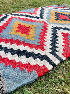Handmade Wool Jute Rug Designer Embroidered Geometric Pattern <b>Carpet</b> Home Hotel Boho Style Woven <b>Carpet</b> Living Outdoor - Product Image 2