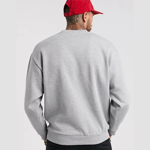 Sweat-shirts à capuche surdimensionnés pour hommes personnalisés, col rond, vintage, 100% coton, molleton lourd, sweat-shirt uni teint, hiver - Product Image 2