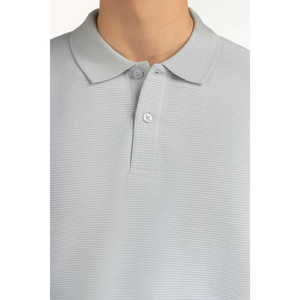 Polo classique pour homme, anti-plis, taille 6XL, motif uni, en soie tricotée, pour le golf, fourniture ODM, broderie foncée colorée - Product Image 3