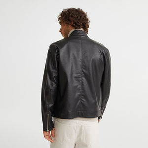 Veste en cuir pour homme de haute qualité de meilleur fournisseur de différentes tailles vente directe d'usine Veste en cuir pour homme - Product Image 6