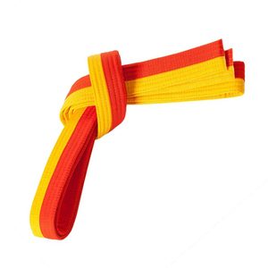 Ceintures de karaté légères et souples de qualité professionnelle, logo personnalisé, vêtements d'entraînement d'arts martiaux, OEM personnalisé - Product Image 2