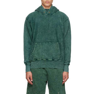 Venta al por mayor ropa de calle personalizada Sudadera con capucha de manga larga con tinte anudado y lavado ácido estampado de color Vintage para el invierno - Product Image 1