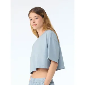T-shirt Crop Personalizzabile in Cotone Pesante Lavato - Articolo Promozionale per Merchandising - Product Image 4