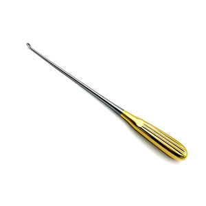 Cureta de hueso de acero inoxidable ortopédica Manual Hibbs Spratt Brun de 25cm, medio oro, utilizada para raspar huesos - Product Image 1